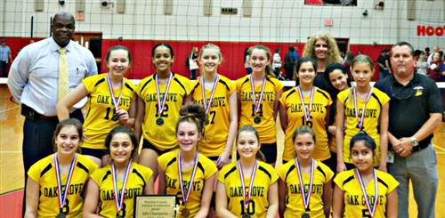 Oak Grove Middle School girls volleyball team 